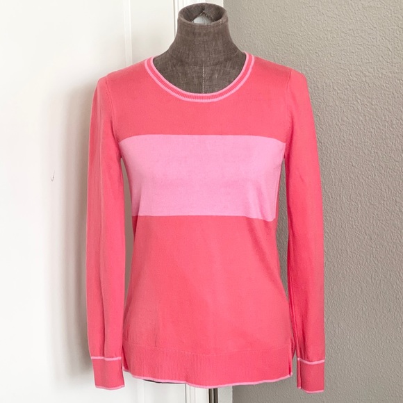 Old Navy Sweaters - 🩶 Old Navy Pink Color Block Sweater S